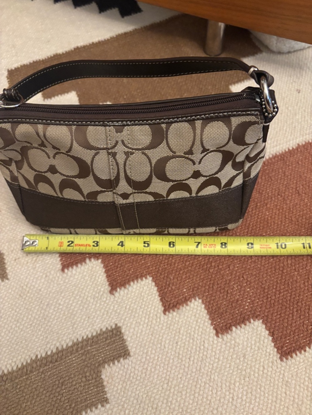 Coach Tan and Brown Mini Bag EUC - Picture 10 of 13